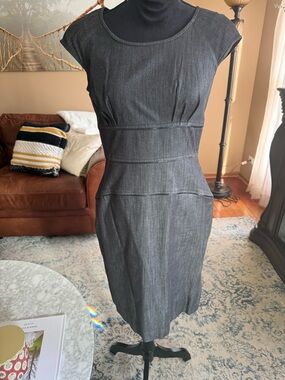 Calvin Klein Slim Sheath Dress in Charcoal